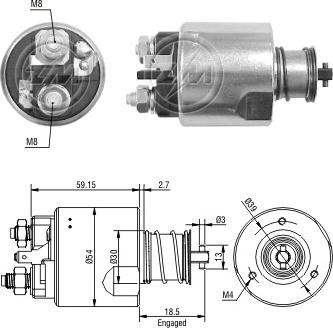 ERA ZM3491 - Ievilcējrelejs, Starteris www.autospares.lv