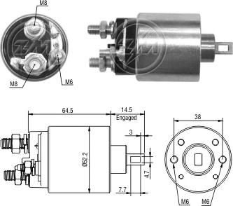 ERA ZM3484 - Solenoid Switch, starter www.autospares.lv