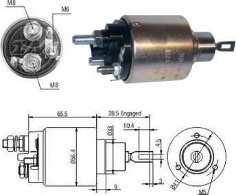 ERA ZM3479 - Тяговое реле, соленоид, стартер www.autospares.lv