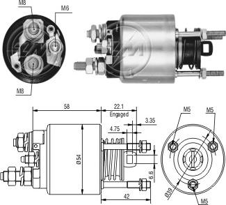 ERA ZM3595 - Тяговое реле, соленоид, стартер www.autospares.lv