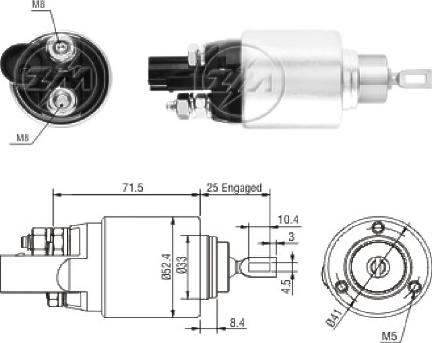 ERA ZM381 - Ievilcējrelejs, Starteris www.autospares.lv