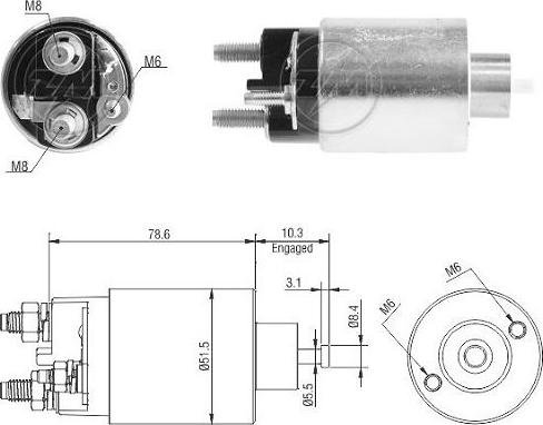 ERA ZM3795 - Ievilcējrelejs, Starteris www.autospares.lv