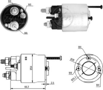 ERA ZM2496 - Solenoid Switch, starter www.autospares.lv