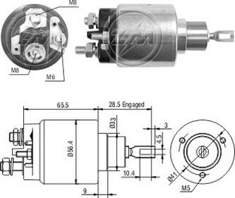 ERA ZM2473 - Тяговое реле, соленоид, стартер www.autospares.lv