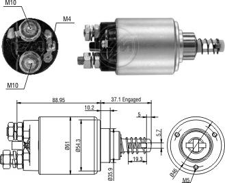 ERA ZM2639 - Solenoid Switch, starter www.autospares.lv