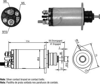 ERA ZM2818 - Тяговое реле, соленоид, стартер www.autospares.lv