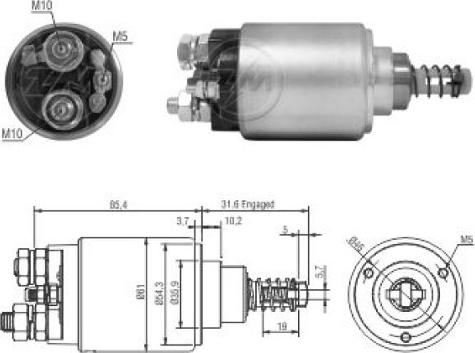 ERA ZM2735 - Ievilcējrelejs, Starteris www.autospares.lv