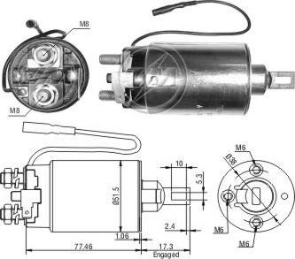 ERA ZM796 - Solenoid Switch, starter www.autospares.lv