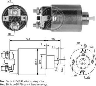 ERA ZM791 - Ievilcējrelejs, Starteris www.autospares.lv