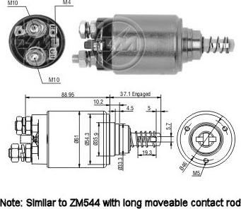 ERA ZM744 - Solenoid Switch, starter www.autospares.lv