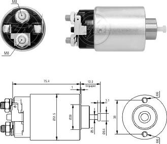 ERA ZM7698 - Solenoid Switch, starter www.autospares.lv