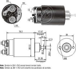 ERA ZM762 - Ievilcējrelejs, Starteris www.autospares.lv