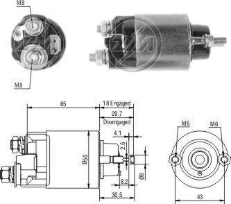 ERA ZM705 - Ievilcējrelejs, Starteris www.autospares.lv