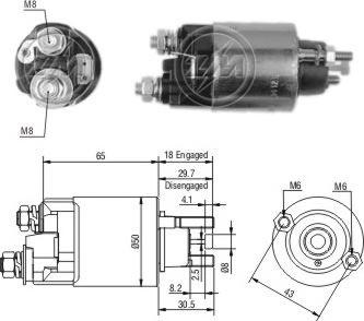 ERA ZM708 - Ievilcējrelejs, Starteris www.autospares.lv