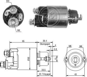 ERA ZM702 - Solenoid Switch, starter www.autospares.lv