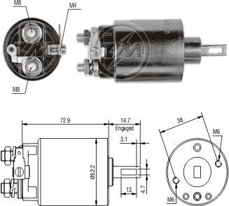 ERA ZM781 - Solenoid Switch, starter www.autospares.lv