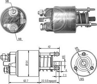 ERA ZM7395 - Тяговое реле, соленоид, стартер www.autospares.lv