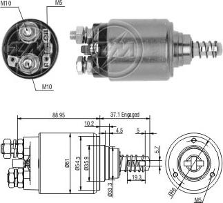 ERA ZM731 - Тяговое реле, соленоид, стартер www.autospares.lv