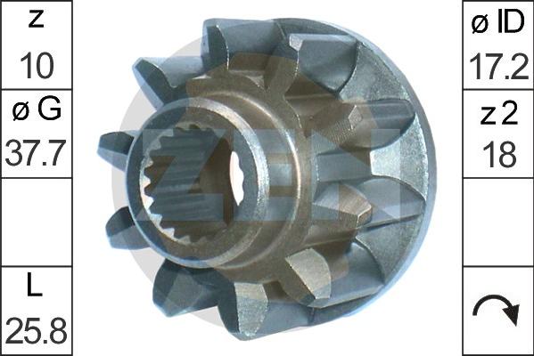 ERA ZN9678 - Pinion, bendix, starter www.autospares.lv