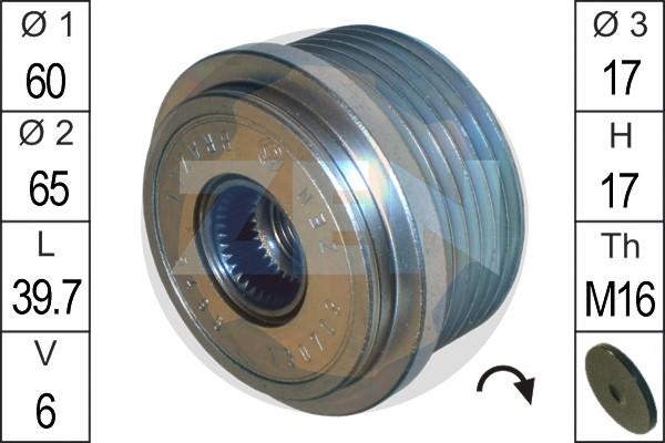 ERA ZN5495 - Pulley, alternator, freewheel clutch www.autospares.lv