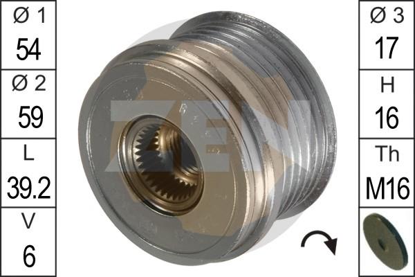 ERA ZN5449 - Шкив генератора, муфта www.autospares.lv