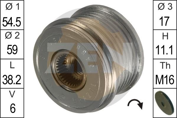 ERA ZN5450 - Шкив генератора, муфта www.autospares.lv