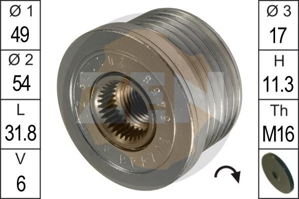 ERA ZN5458 - Шкив генератора, муфта www.autospares.lv