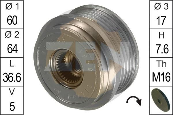 ERA ZN5466 - Шкив генератора, муфта www.autospares.lv