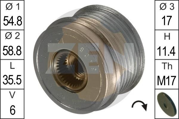 ERA ZN5406 - Pulley, alternator, freewheel clutch www.autospares.lv