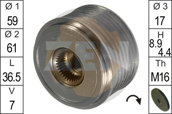 ERA ZN5403 - Pulley, alternator, freewheel clutch www.autospares.lv