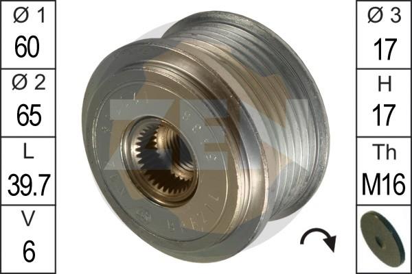 ERA ZN5438 - Pulley, alternator, freewheel clutch www.autospares.lv