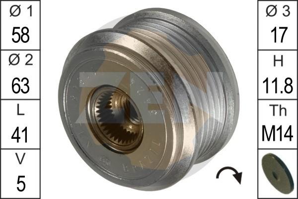 ERA ZN5424 - Шкив генератора, муфта www.autospares.lv