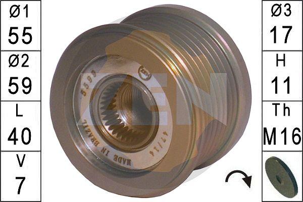 ERA ZN5599 - Piedziņas skriemelis, Ģenerators www.autospares.lv