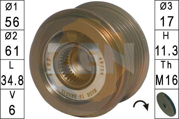 ERA ZN5595 - Шкив генератора, муфта www.autospares.lv