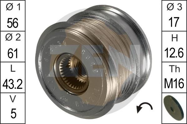 ERA ZN5505 - Piedziņas skriemelis, Ģenerators www.autospares.lv