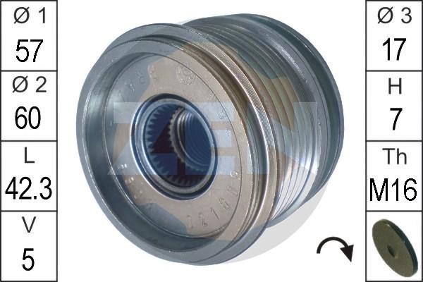 ERA ZN5508 - Piedziņas skriemelis, Ģenerators www.autospares.lv