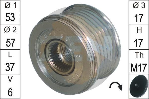 ERA ZN5507 - Шкив генератора, муфта www.autospares.lv