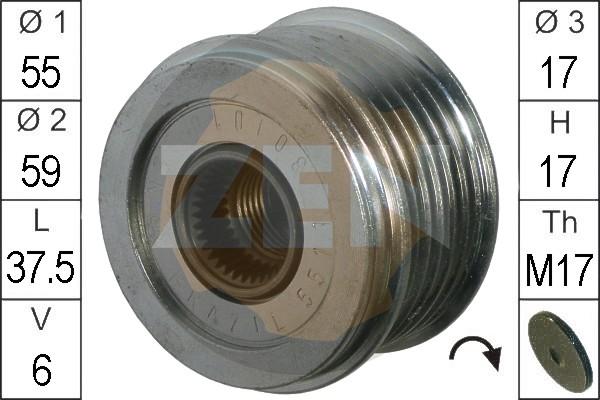 ERA ZN5511 - Шкив генератора, муфта www.autospares.lv