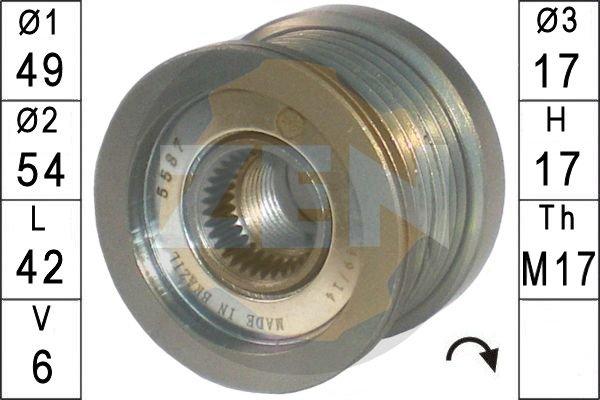 ERA ZN5587 - Шкив генератора, муфта www.autospares.lv