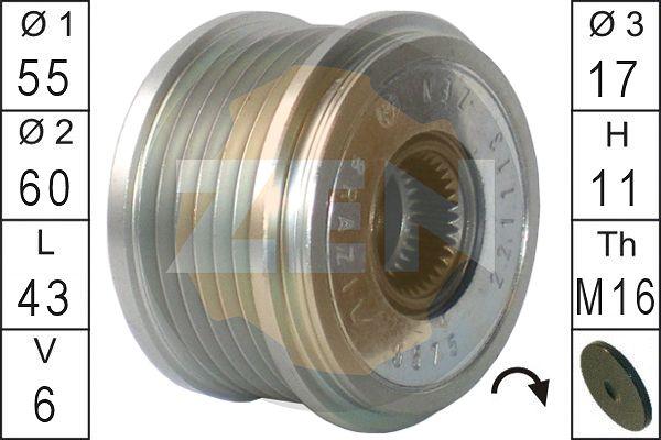 ERA ZN5575 - Шкив генератора, муфта www.autospares.lv