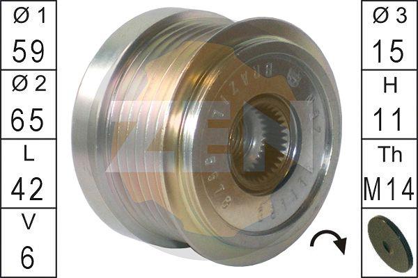 ERA ZN5578 - Piedziņas skriemelis, Ģenerators www.autospares.lv