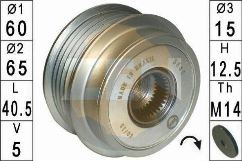 ERA ZN5645 - Шкив генератора, муфта www.autospares.lv