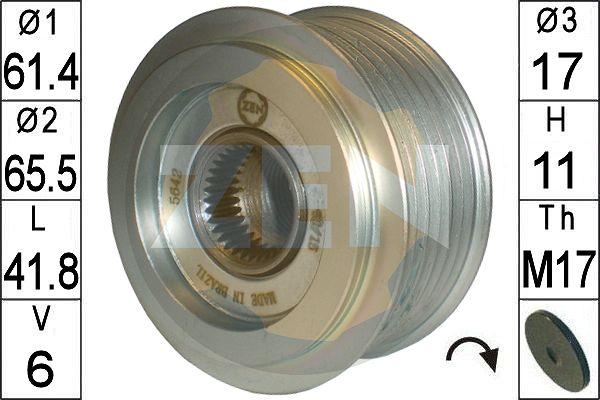 ERA ZN5642 - Шкив генератора, муфта www.autospares.lv