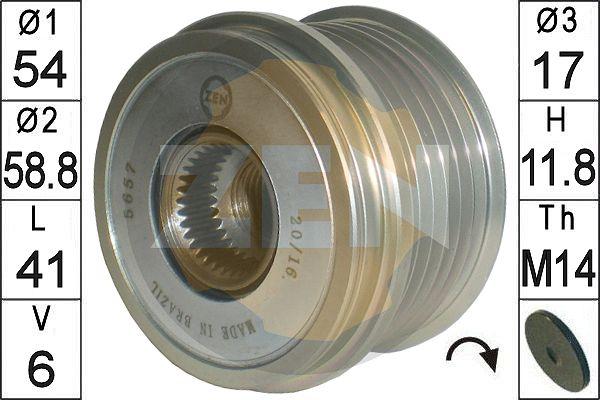 ERA ZN5657 - Piedziņas skriemelis, Ģenerators www.autospares.lv