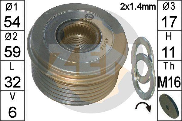 ERA ZN5679 - Pulley, alternator, freewheel clutch www.autospares.lv