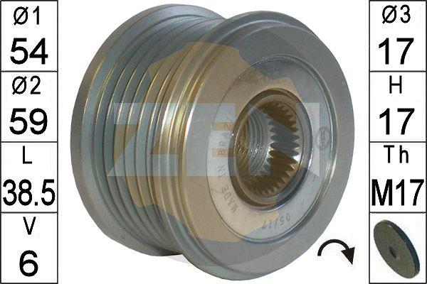 ERA ZN5678 - Pulley, alternator, freewheel clutch www.autospares.lv