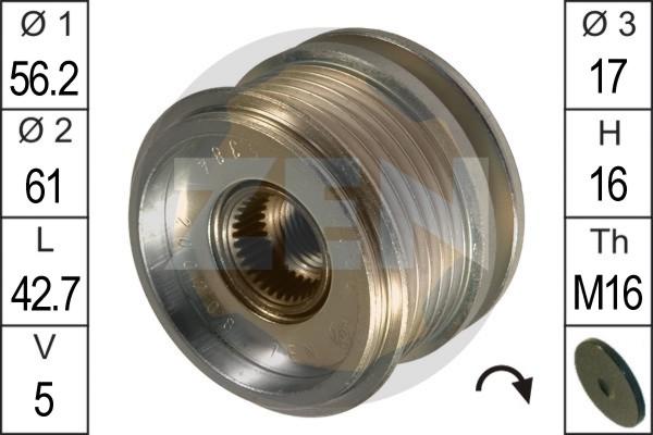 ERA ZN5384 - Pulley, alternator, freewheel clutch www.autospares.lv