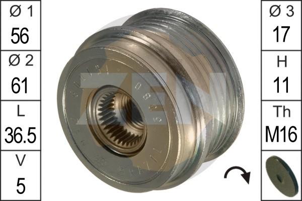 ERA ZN5380 - Pulley, alternator, freewheel clutch www.autospares.lv