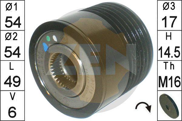 ERA ZN6009 - Шкив генератора, муфта www.autospares.lv