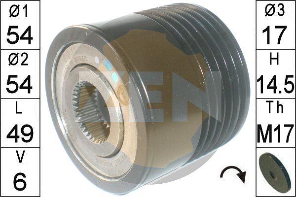 ERA ZN6011 - Pulley, alternator, freewheel clutch www.autospares.lv